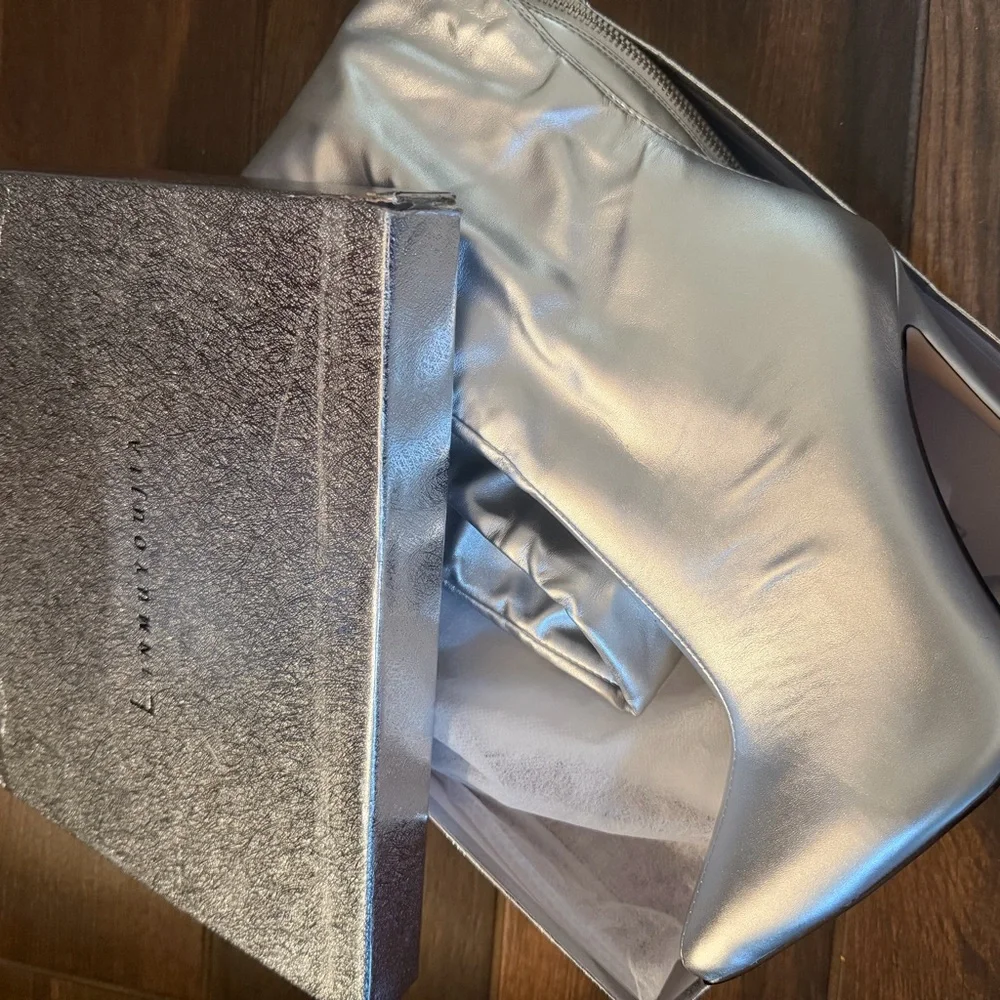 NEVER WORN Elegant Silver Over-the-Knee Boots - Picture 2 of 5